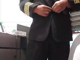 Pilot Shows His Big Fuck Ass In Camera After Flight Training free video