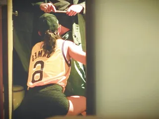 Basketball Player Gives Coach A Blowjob In The Gym Bathroom free video