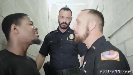 Pic Male Under Cops Bulge Gay Fucking The White Police With Some Chocolate Dick free video